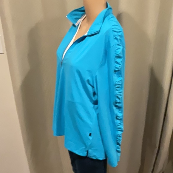 TTP 21 inches with stretch length 26 inches turquoise pull pull over with zipper - Picture 4 of 9